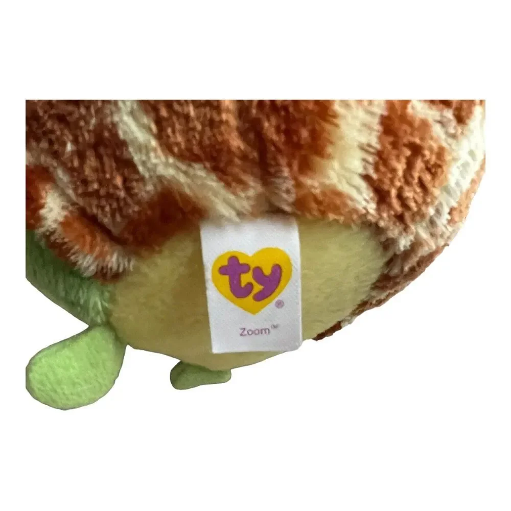 Ty Zoom The Turtle 2011 4 Inches Stuffed Animal Plush Round Ball‎